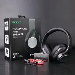 SODO MH10 2-in-1 Wireless Bluetooth On-Ear Headphone & Speaker, Built-in 3-EQ Foldable Headset With Mic - Black 13 SODO MH10 2-in-1 Wireless Bluetooth On-Ear Headphone & Speaker, Built-in 3-EQ Foldable Headset With Mic - Black -Headphones & Earphones shop SODO MH10 2 in 1 Wireless Bluetooth On Ear Headphone Speaker Black 518973 5