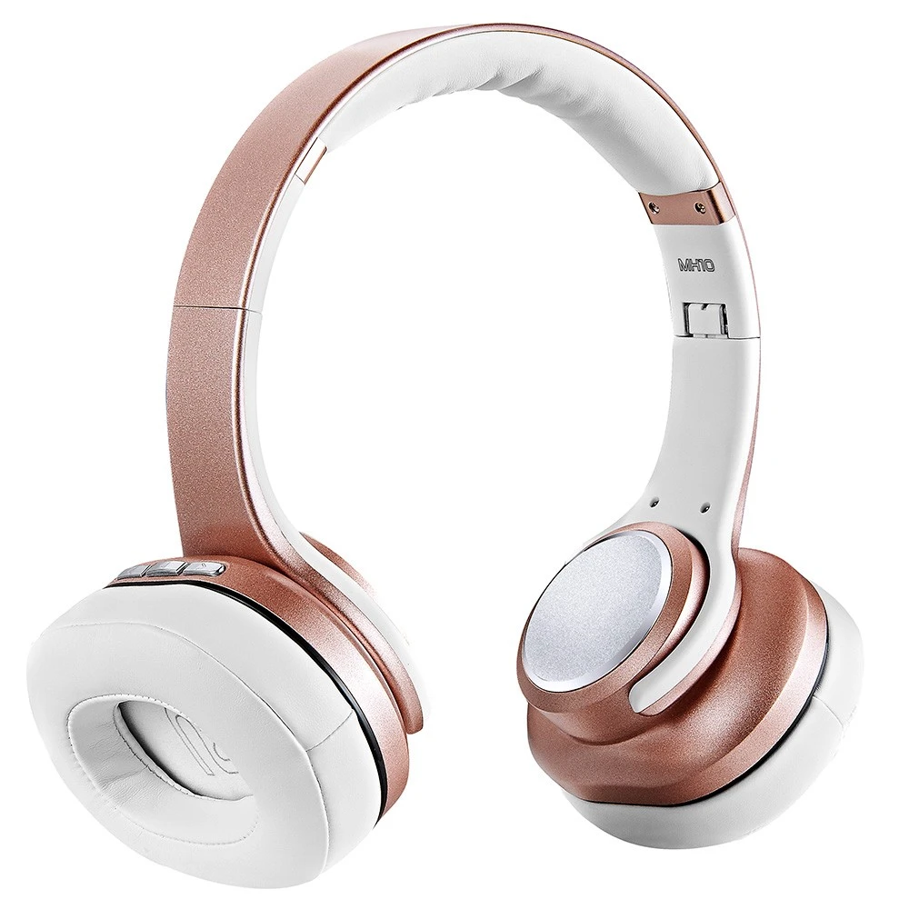 SODO MH10 2-in-1 Wireless Bluetooth On-Ear Headphone & Speaker, Built-in 3-EQ Foldable Headset With Mic - Rose Gold 4 SODO MH10 2-in-1 Wireless Bluetooth On-Ear Headphone & Speaker, Built-in 3-EQ Foldable Headset With Mic - Rose Gold - Image 2