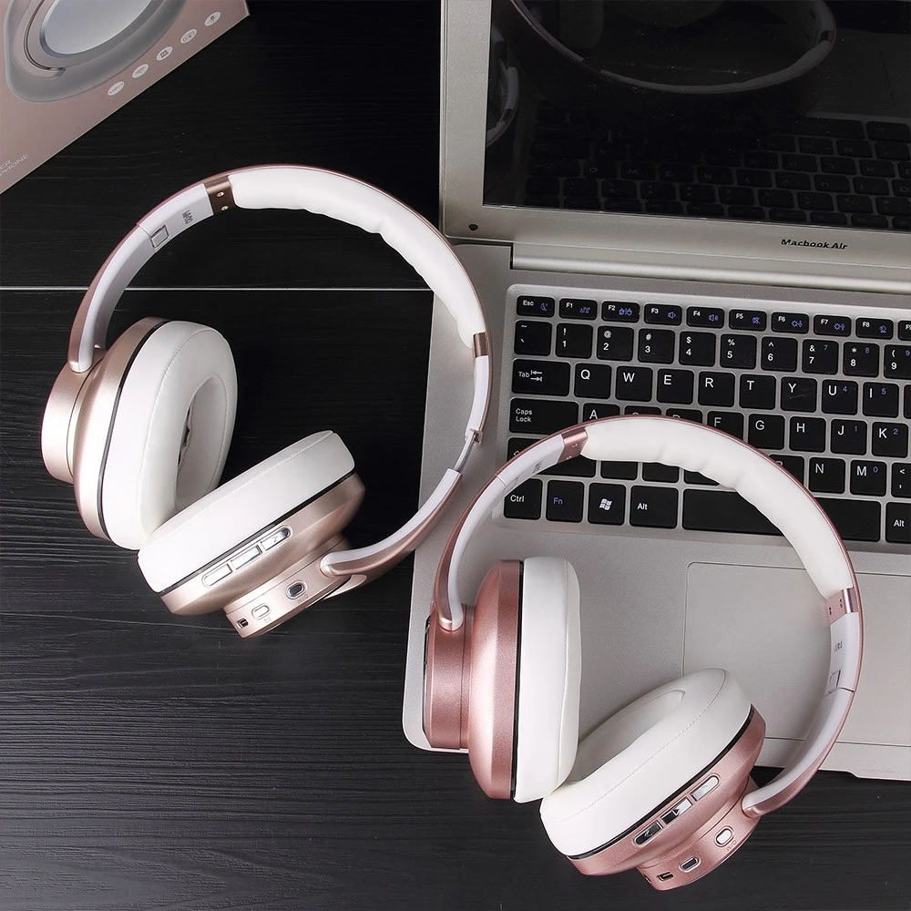 SODO MH10 2-in-1 Wireless Bluetooth On-Ear Headphone & Speaker, Built-in 3-EQ Foldable Headset With Mic - Rose Gold 8 SODO MH10 2-in-1 Wireless Bluetooth On-Ear Headphone & Speaker, Built-in 3-EQ Foldable Headset With Mic - Rose Gold - Image 6