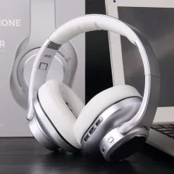 SODO MH10 2-in-1 Wireless Bluetooth On-Ear Headphone & Speaker, Built-in 3-EQ Foldable Headset With Mic - Silver -Headphones & Earphones shop SODO MH10 2 in 1 Wireless Bluetooth On Ear Headphone Speaker Silver 518975 4