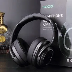 SODO MH11 2-in-1 Wireless Bluetooth Headphone & Speaker, Built-in 3-EQ Foldable Headset With Mic Support TF Card - Black -Headphones & Earphones shop SODO MH11 2 in 1 Wireless Bluetooth Headphone Speaker Black 518977 4