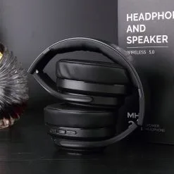 SODO MH11 2-in-1 Wireless Bluetooth Headphone & Speaker, Built-in 3-EQ Foldable Headset With Mic Support TF Card - Black -Headphones & Earphones shop SODO MH11 2 in 1 Wireless Bluetooth Headphone Speaker Black 518977 5