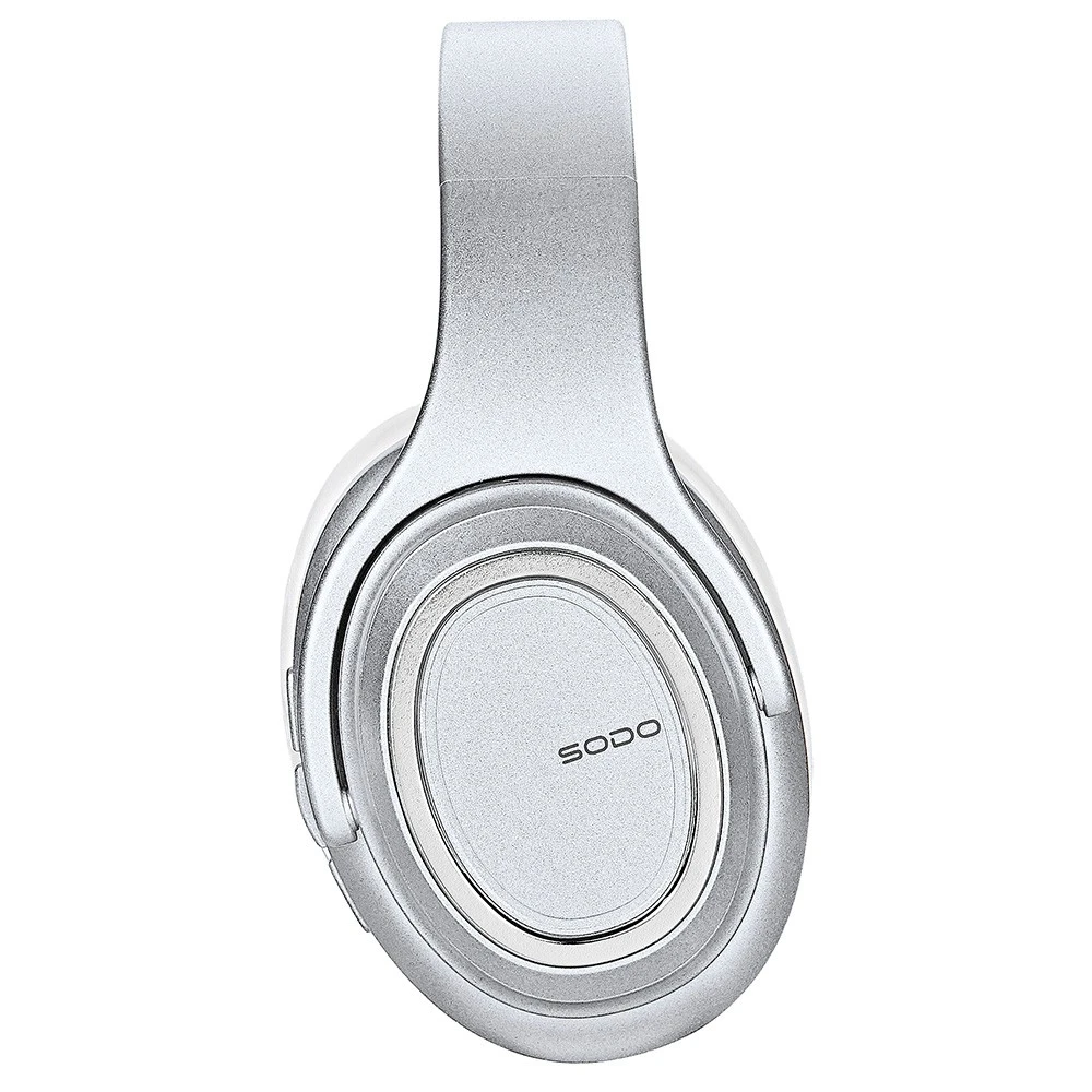 SODO MH11 2-in-1 Wireless Bluetooth Headphone & Speaker, Built-in 3-EQ Foldable Headset With Mic Support TF Card - Silver 4 SODO MH11 2-in-1 Wireless Bluetooth Headphone & Speaker, Built-in 3-EQ Foldable Headset With Mic Support TF Card - Silver - Image 3