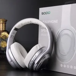 SODO MH11 2-in-1 Wireless Bluetooth Headphone & Speaker, Built-in 3-EQ Foldable Headset With Mic Support TF Card - Silver 11 SODO MH11 2-in-1 Wireless Bluetooth Headphone & Speaker, Built-in 3-EQ Foldable Headset With Mic Support TF Card - Silver -Headphones & Earphones shop SODO MH11 2 in 1 Wireless Bluetooth Headphone Speaker Silver 518980 4