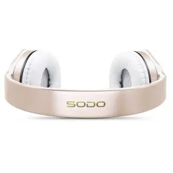 SODO MH3 2-in-1 Wireless Bluetooth On-Ear Headphone And Twist Out Bluetooth Speaker, Bluetooth 5.1 Support TF Card - Gold 11 SODO MH3 2-in-1 Wireless Bluetooth On-Ear Headphone And Twist Out Bluetooth Speaker, Bluetooth 5.1 Support TF Card - Gold -Headphones & Earphones shop SODO MH3 2 in 1 Wireless Bluetooth On Ear Headphone Golden 518971 3