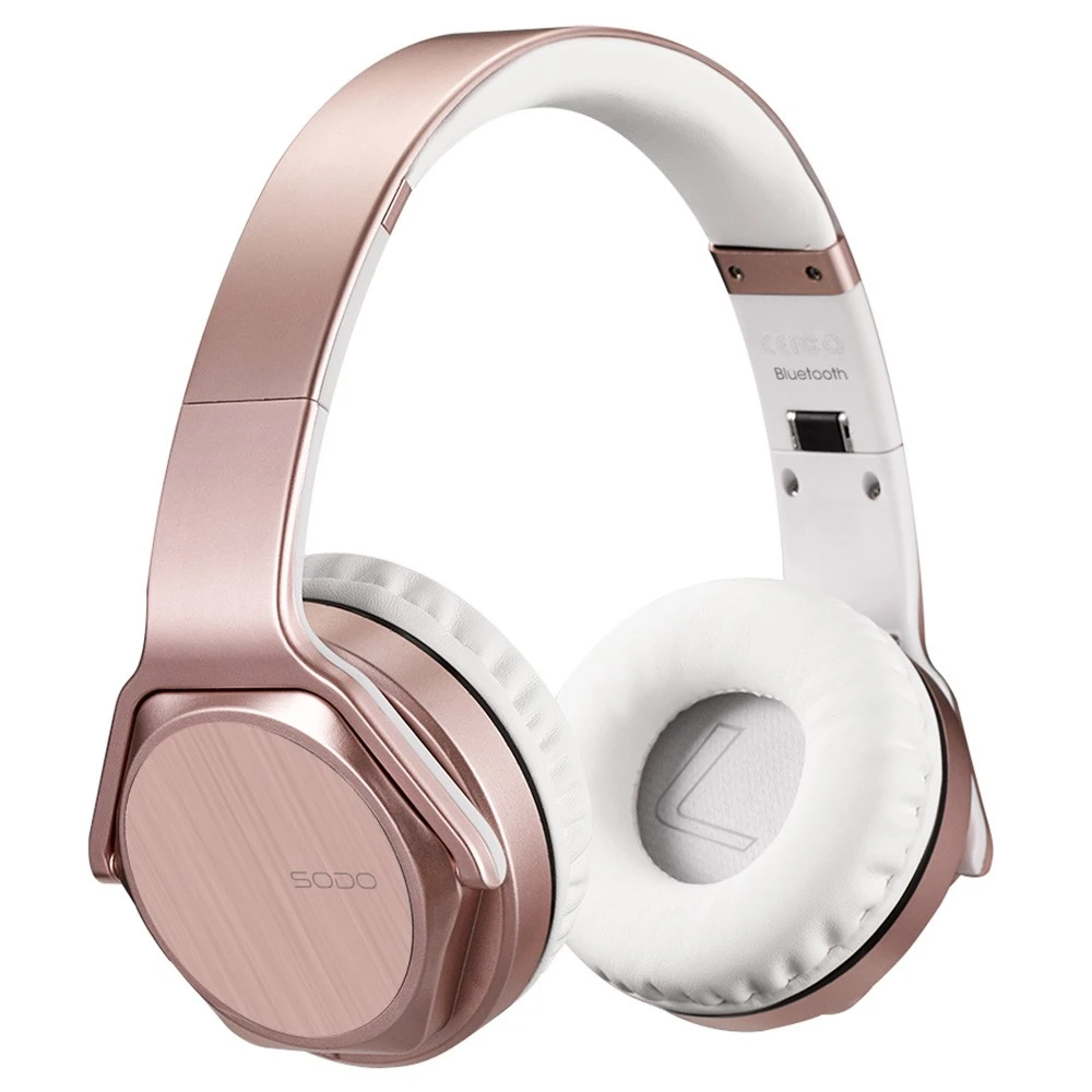 SODO MH3 2-in-1 Wireless Bluetooth On-Ear Headphone And Twist Out Bluetooth Speaker, Bluetooth 5.1 Support TF Card - Rose Gold 3 SODO MH3 2-in-1 Wireless Bluetooth On-Ear Headphone And Twist Out Bluetooth Speaker, Bluetooth 5.1 Support TF Card - Rose Gold
