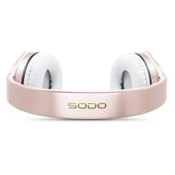 SODO MH3 2-in-1 Wireless Bluetooth On-Ear Headphone And Twist Out Bluetooth Speaker, Bluetooth 5.1 Support TF Card - Rose Gold 10 SODO MH3 2-in-1 Wireless Bluetooth On-Ear Headphone And Twist Out Bluetooth Speaker, Bluetooth 5.1 Support TF Card - Rose Gold -Headphones & Earphones shop SODO MH3 2 in 1 Wireless Bluetooth On Ear Headphone Rose Gold 518969 2