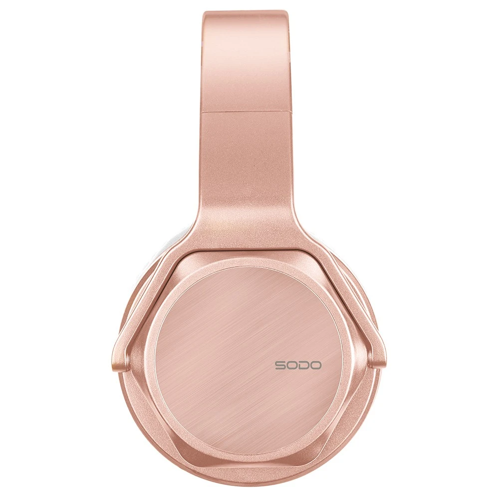 SODO MH3 2-in-1 Wireless Bluetooth On-Ear Headphone And Twist Out Bluetooth Speaker, Bluetooth 5.1 Support TF Card - Rose Gold 8 SODO MH3 2-in-1 Wireless Bluetooth On-Ear Headphone And Twist Out Bluetooth Speaker, Bluetooth 5.1 Support TF Card - Rose Gold - Image 6