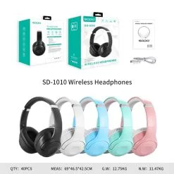 SODO SD-1010 Wireless Bluetooth Headphone BT 5.1, Heavy Bass, Up To 8H Play Time - White 7 SODO SD-1010 Wireless Bluetooth Headphone BT 5.1, Heavy Bass, Up To 8H Play Time - White -Headphones & Earphones shop SODO SD 1010 Wireless Bluetooth Headphone White 518959 2