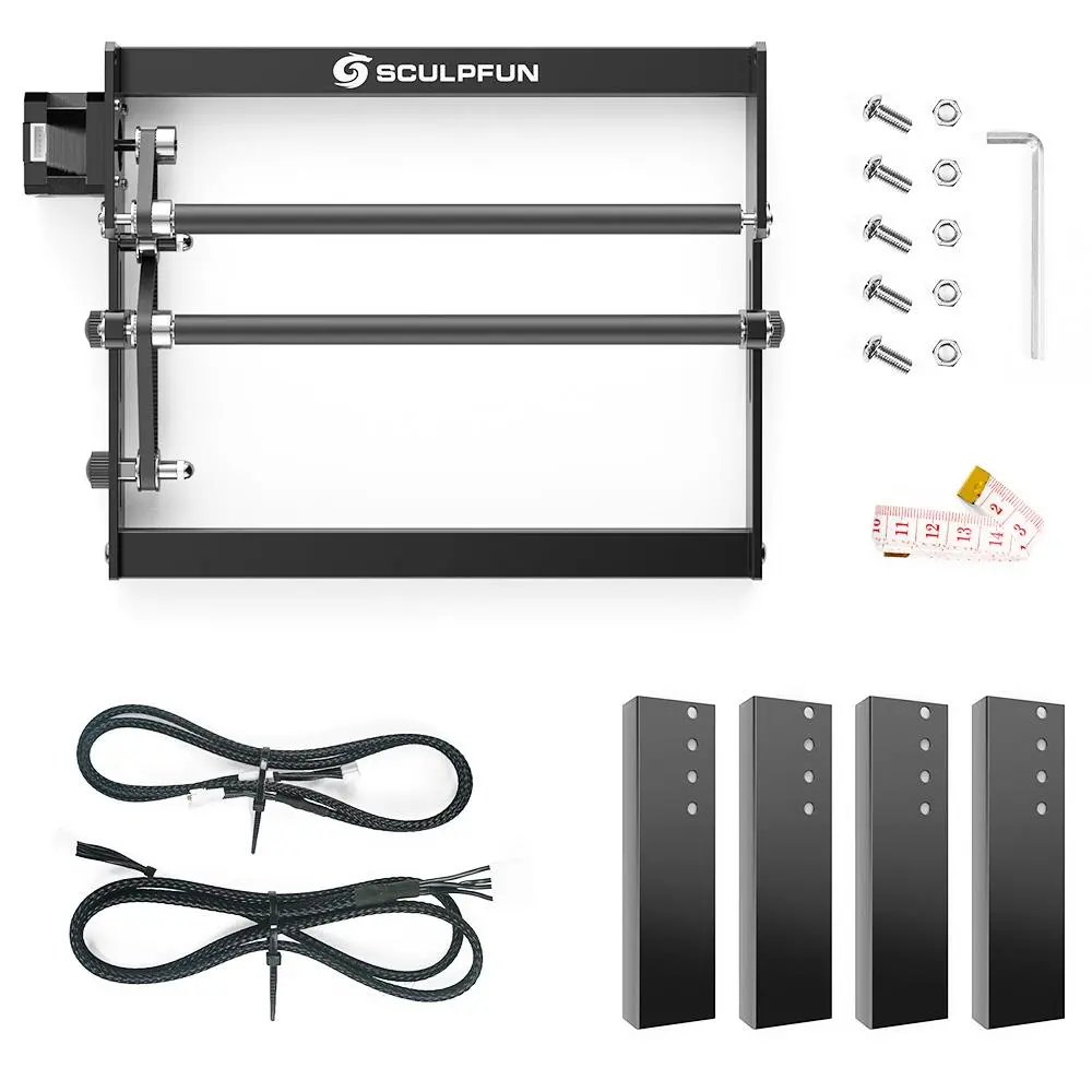 SCULPFUN Laser Rotary Roller Laser Engraver Y-axis Rotary With 360 Degree Rotating For Laser Engraving Cylindrical Objects Cans 6 SCULPFUN Laser Rotary Roller Laser Engraver Y-axis Rotary With 360 Degree Rotating For Laser Engraving Cylindrical Objects Cans - Image 4