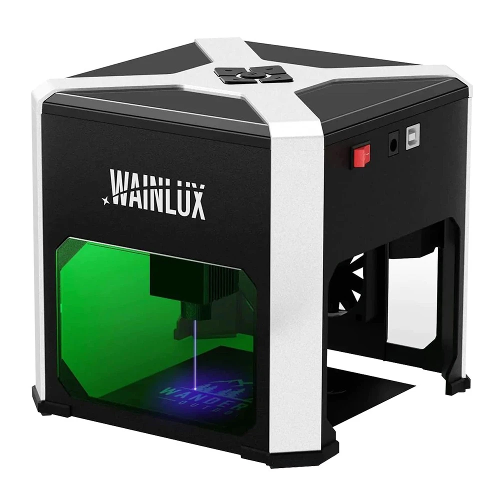 WAINLUX K6 Mini Laser Engraver Cutter, 3W Laser Power, 0.05mm Precision, Adjustable Focus, Offline Engraving, Built-in Exhaust Fan, App Connection, 80*80mm 3 WAINLUX K6 Mini Laser Engraver Cutter, 3W Laser Power, 0.05mm Precision, Adjustable Focus, Offline Engraving, Built-in Exhaust Fan, App Connection, 80*80mm