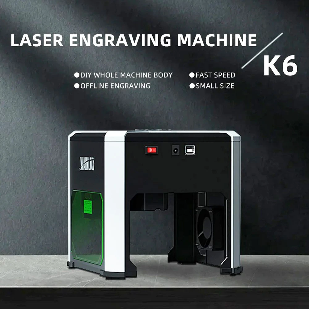 WAINLUX K6 Mini Laser Engraver Cutter, 3W Laser Power, 0.05mm Precision, Adjustable Focus, Offline Engraving, Built-in Exhaust Fan, App Connection, 80*80mm 5 WAINLUX K6 Mini Laser Engraver Cutter, 3W Laser Power, 0.05mm Precision, Adjustable Focus, Offline Engraving, Built-in Exhaust Fan, App Connection, 80*80mm - Image 3