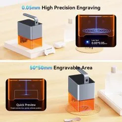 WAINLUX Z4 Portable Mini Laser Engraver Cutter, 4.5W Laser Power, 0.05mm Precision, App Connection, Eye Protective Cover, Smoke Removal Fan, 50*50mm -Headphones & Earphones shop WAINLUX Z4 Portable Mini Laser Engraver Cutter EU Plug 519072 5
