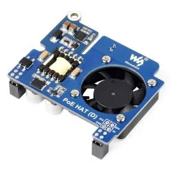 Waveshare Power Over Ethernet HAT (D) For Raspberry Pi 3B+/4B, 802.3af-Compliant, Official Case Compatible