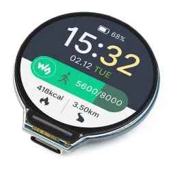 Waveshare RP2040 MCU Board, With 1.28inch Round LCD, Accelerometer And Gyroscope Sensor