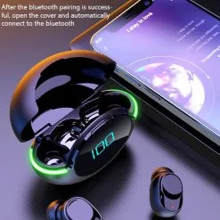 Y80 Bluetooth 5.1 TWS Earphone Wireless Digital Display HD Stereo Sports Headphones Black -Headphones & Earphones shop Y80 Bluetooth 5 1 TWS Earphone 517050 4