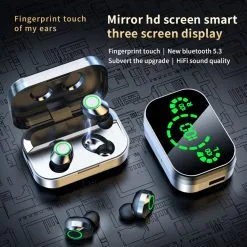 YD03 Bluetooth 5.3 TWS Earphones, Smart Digital Display, Game Video Musci Modes, Stereo Sound, Noise Reduction, Independent Use, Black 11 YD03 Bluetooth 5.3 TWS Earphones, Smart Digital Display, Game Video Musci Modes, Stereo Sound, Noise Reduction, Independent Use, Black -Headphones & Earphones shop YD03 TWS Earphones Bluetooth 5 3 509249 3