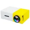YG300 Mini LED Projector Native320x240P Support 1080P 600LM - Yellow + White -Headphones & Earphones shop YG300 Mini LED Projector Native320x240P Yellow White 904235