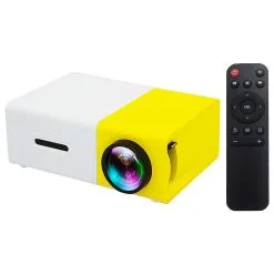 YG300 Pro Mini LED Projector Native 480x272 Support 1080P 600LM - Yellow + White