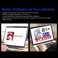 ZBAITU M81 F20 VF 20W Laser Engraver Cutter With Updated Drag Chain Kits, Fixed-focus, Air Assist, 0.08x0.08mm Spot, 10000mm/min Engraving Speed, Dual Fans, WiFi Connection, Support SD Card Offline Working, 810*460mm -Headphones & Earphones shop ZBAITU M81 F20 VF 20W Laser Engraver Cutter 519052 5