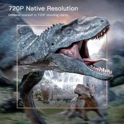 Apeman 4000 Lumen 720P Supported Mini Projector, 200'' Display 50000 Hrs LED Life, Dual Speakers Portable Projector -Headphones & Earphones shop apeman 6000 lumen 1080p supported mini projector 6d18e6 1668064949456