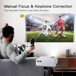 Apeman 4000 Lumen 720P Supported Mini Projector, 200'' Display 50000 Hrs LED Life, Dual Speakers Portable Projector -Headphones & Earphones shop apeman 6000 lumen 1080p supported mini projector 8b7d39 1668064950562