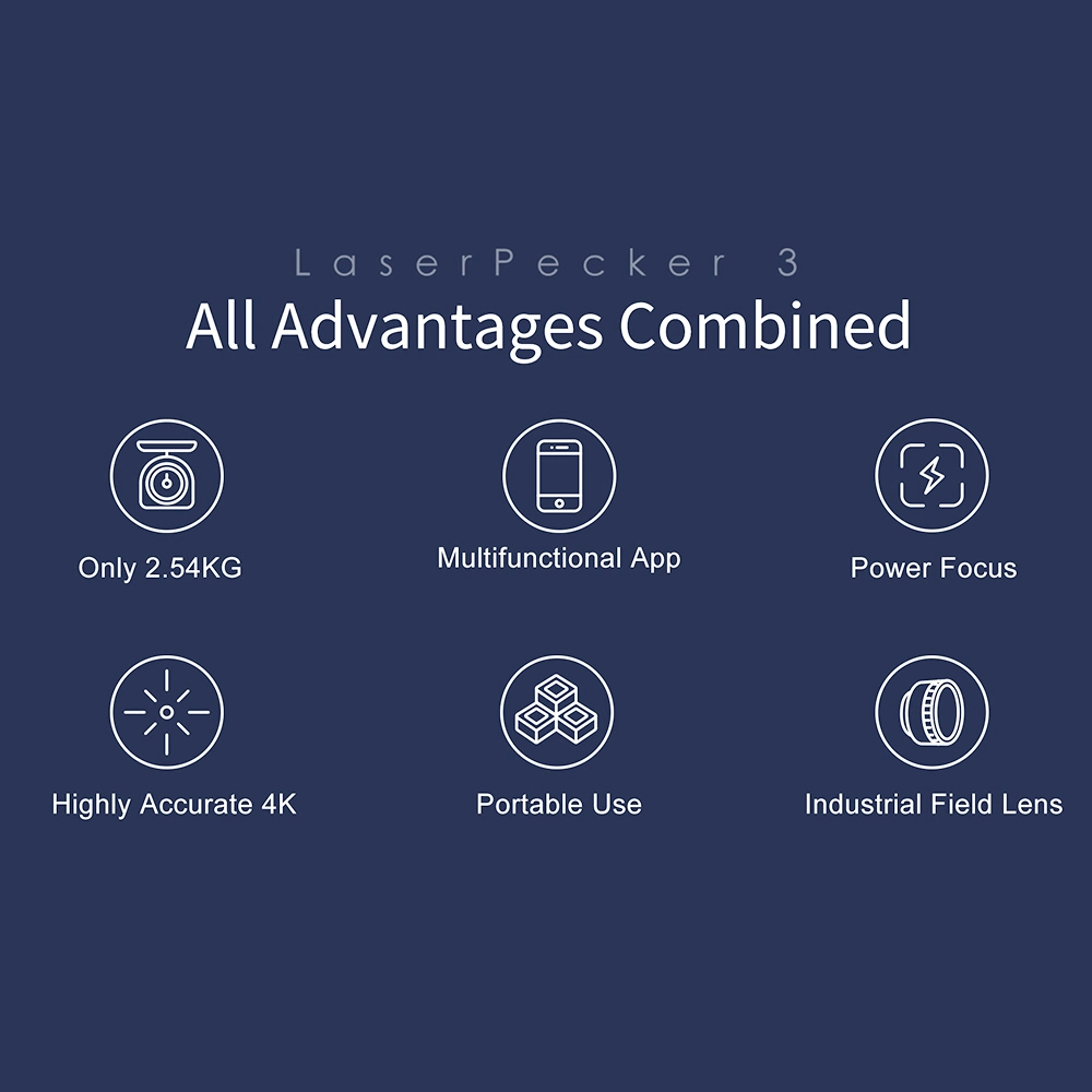 LaserPecker 3 Basic Handheld Laser Marking Machine, 600mm/s Speed, Wireless Connection, 4K Resolution, EU Plug 6 LaserPecker 3 Basic Handheld Laser Marking Machine, 600mm/s Speed, Wireless Connection, 4K Resolution, EU Plug - Image 4