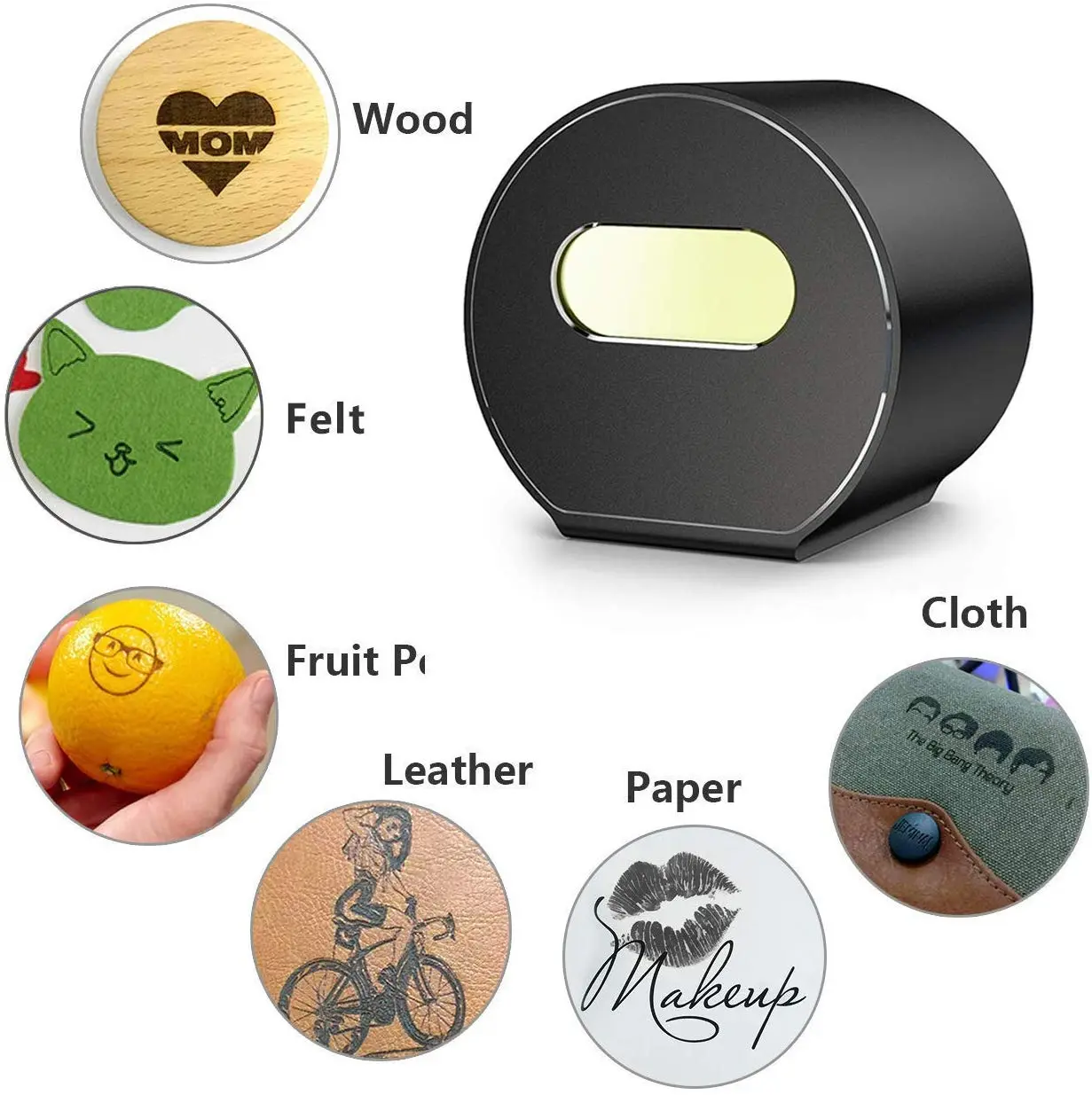 LaserPecker L1 Smart Laser Engraver App Control Overheat Shutdown Password Lock With Protective Goggles - Black 6 LaserPecker L1 Smart Laser Engraver App Control Overheat Shutdown Password Lock With Protective Goggles - Black - Image 4