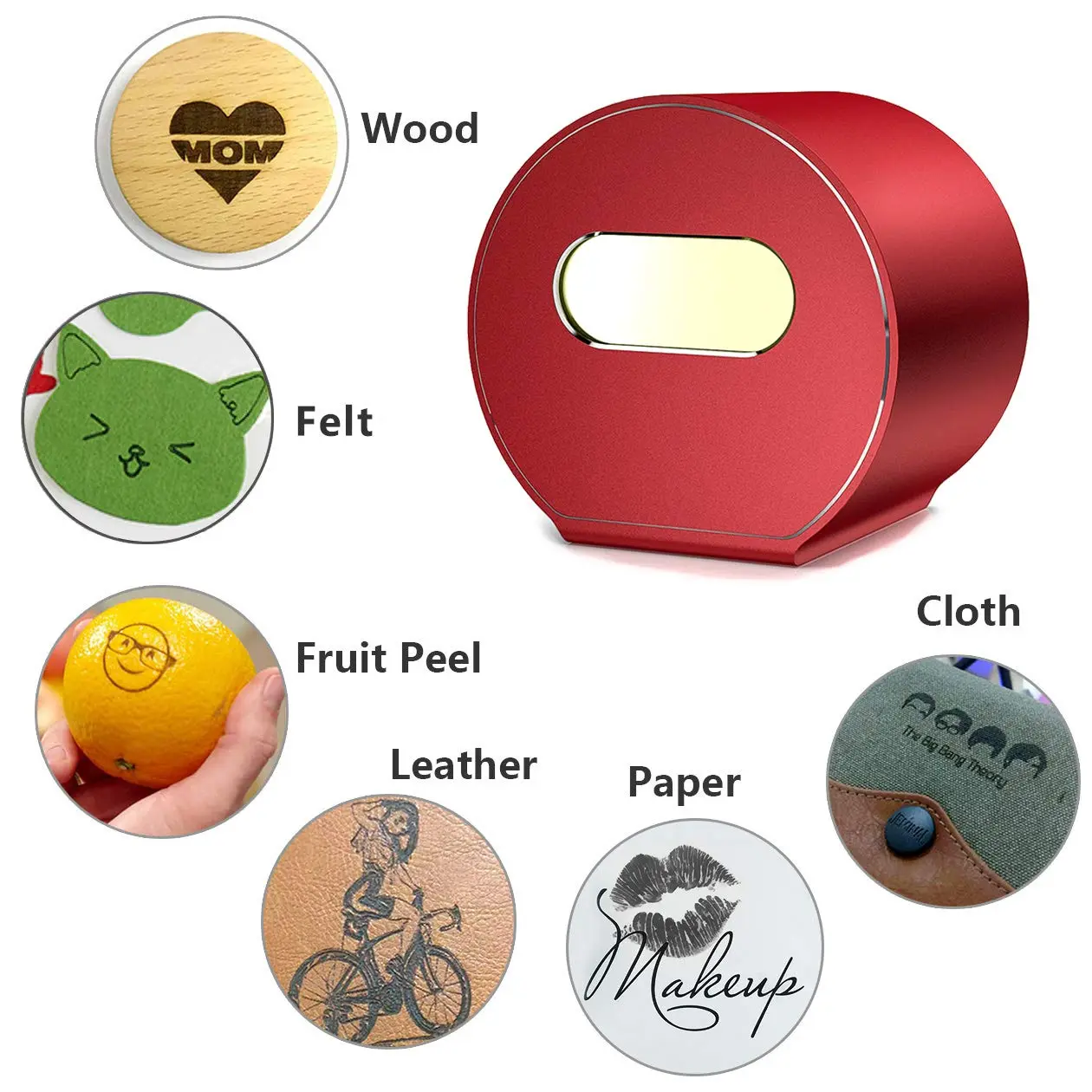 LaserPecker L1 Smart Laser Engraver App Control Overheat Shutdown Password Lock With Protective Goggles - Red 5 LaserPecker L1 Smart Laser Engraver App Control Overheat Shutdown Password Lock With Protective Goggles - Red - Image 3