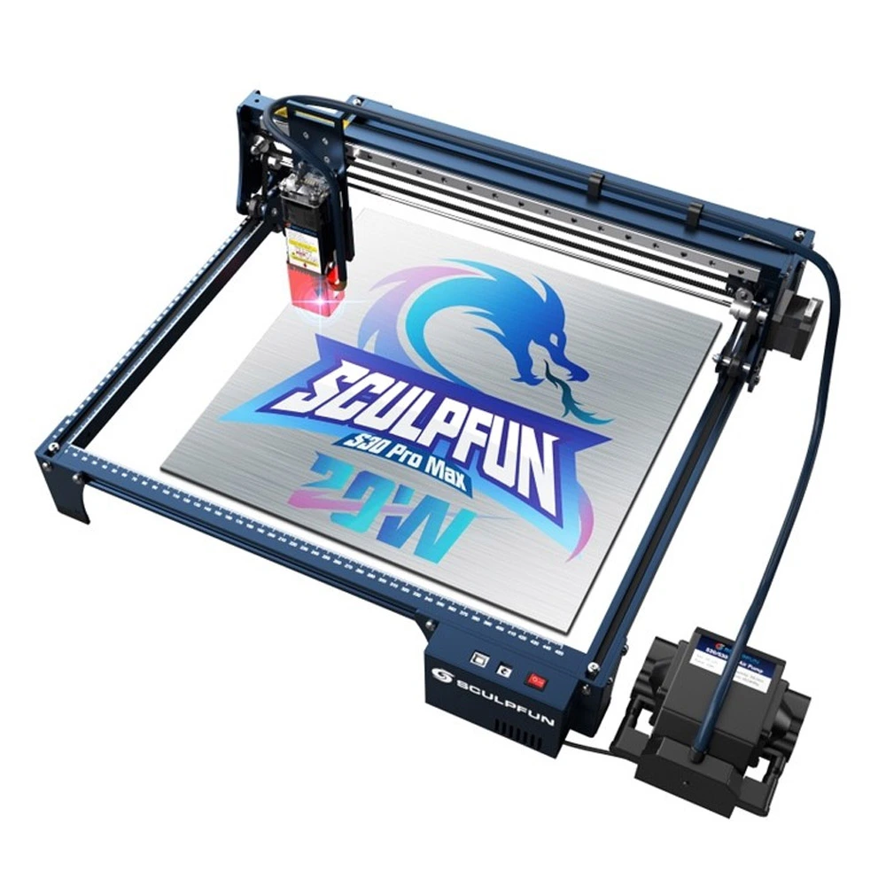 SCULPFUN S30 Pro 10W Laser Engraver Cutter, Automatic Air-assist, 0.06*0.08mm Laser Focus, 32-bit Motherboard, Replaceable Lens, Engraving Size 410*400mm, Expandable To 935*905mm 3 SCULPFUN S30 Pro 10W Laser Engraver Cutter, Automatic Air-assist, 0.06*0.08mm Laser Focus, 32-bit Motherboard, Replaceable Lens, Engraving Size 410*400mm, Expandable To 935*905mm