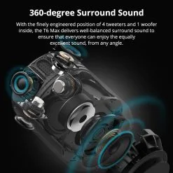 Tronsmart Element T6 Max 60W Bluetooth 5.0 NFC Speaker SoundPulse™ 20 Hours Playtime Siri Google Assistant Cortana USB-C Fast Charge -Headphones & Earphones shop tronsmart element t6 max 60w bluetooth 5 0 nfc speaker black 1574132858843 1