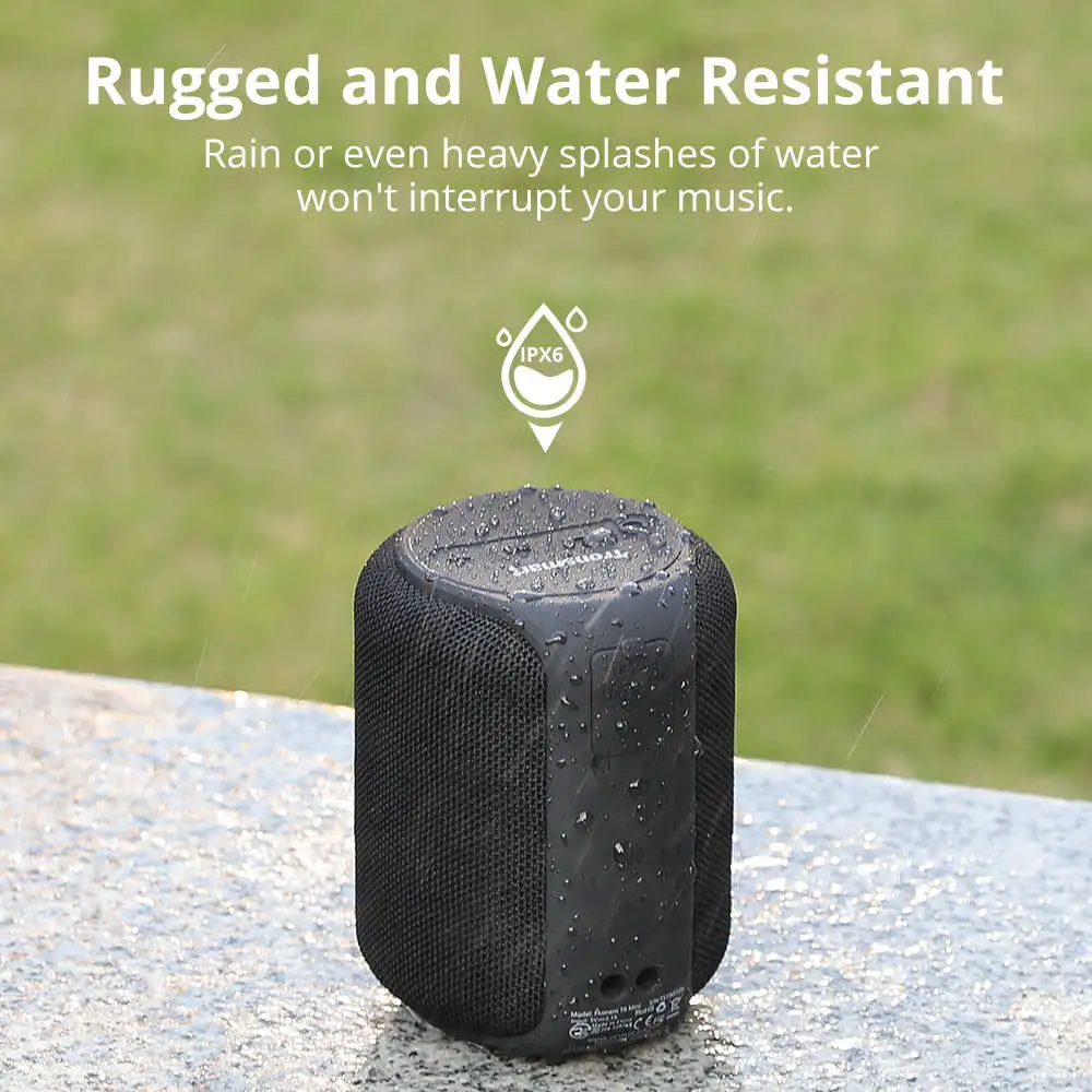 Tronsmart Element T6 Mini 15W Bluetooth 5.0 Speaker 30m Connection Siri Google Assistant IPX6 24H Playtime USB-C - Black 5 Tronsmart Element T6 Mini 15W Bluetooth 5.0 Speaker 30m Connection Siri Google Assistant IPX6 24H Playtime USB-C - Black - Image 3