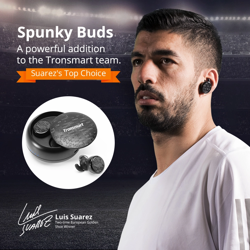 Tronsmart Encore Spunky Buds Bluetooth 5.0 TWS Earbuds 12 Hours Playtime Siri Google Assistant IPX5 Water Resistant- Black 4 Tronsmart Encore Spunky Buds Bluetooth 5.0 TWS Earbuds 12 Hours Playtime Siri Google Assistant IPX5 Water Resistant- Black - Image 2