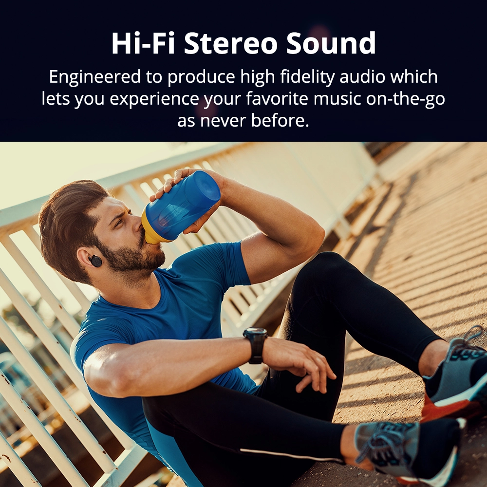 Tronsmart Encore Spunky Buds Bluetooth 5.0 TWS Earbuds 12 Hours Playtime Siri Google Assistant IPX5 Water Resistant- Black 7 Tronsmart Encore Spunky Buds Bluetooth 5.0 TWS Earbuds 12 Hours Playtime Siri Google Assistant IPX5 Water Resistant- Black - Image 5