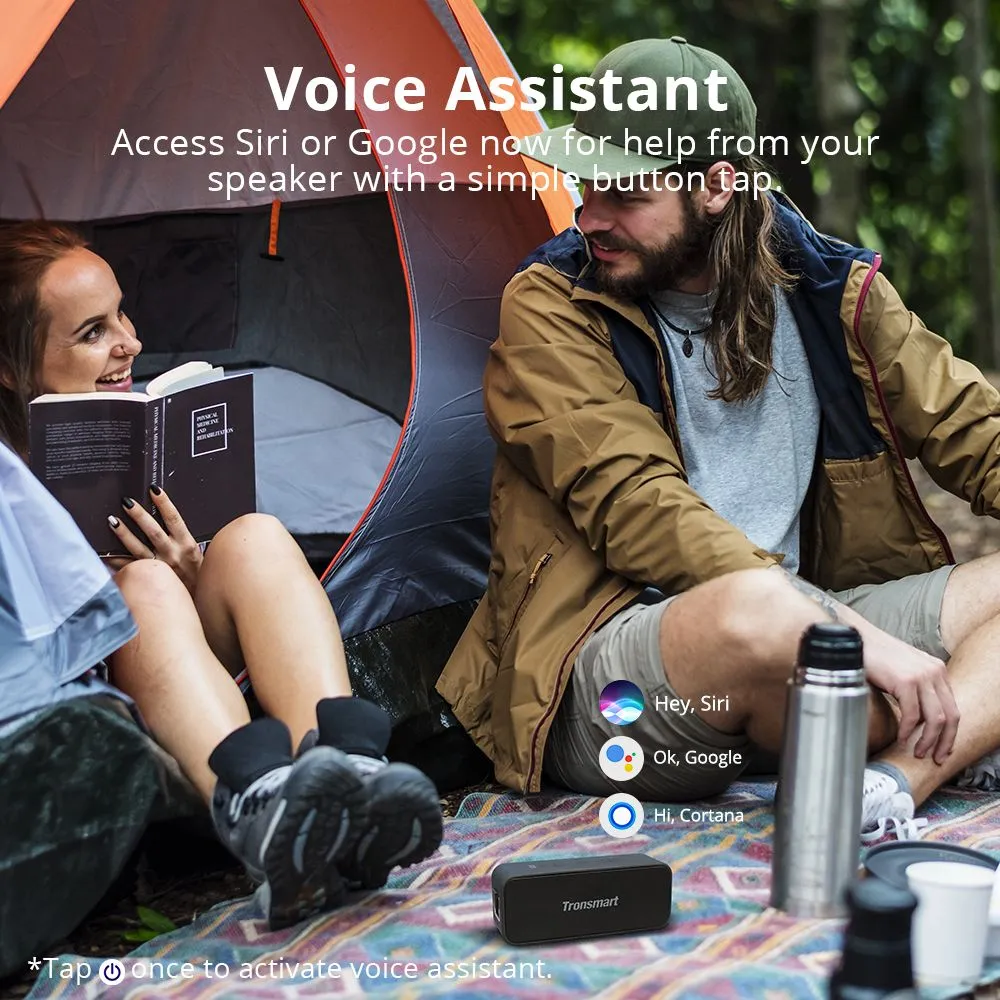 Tronsmart T2 Plus 20W Bluetooth 5.0 Speaker 24H Playtime NFC IPX7 Waterproof Soundbar With TWS,Siri,Micro SD 7 Tronsmart T2 Plus 20W Bluetooth 5.0 Speaker 24H Playtime NFC IPX7 Waterproof Soundbar With TWS,Siri,Micro SD - Image 5