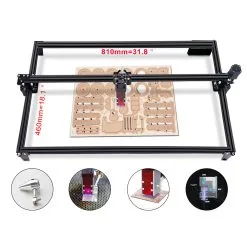 ZBAITU M81 EAIR 10W CNC Laser Engraver, Air Assist, 0.08mm Compressed Spot, Focus Free, Offline Engraving, Cuts 10mm Wood In One Pass, 460*810mm -Headphones & Earphones shop zbaitu m81 ff80 eair 10w cnc laser engraving cutting machine 028d8a 1653016216526